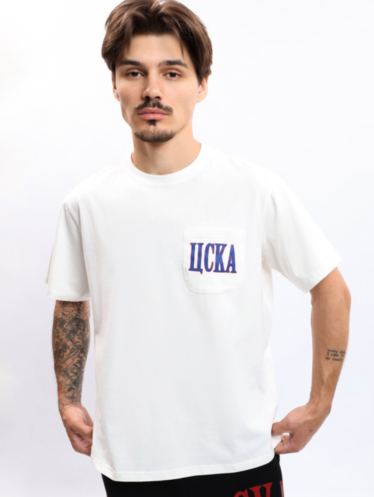 Футболка ДНК ЦСКА с карманом